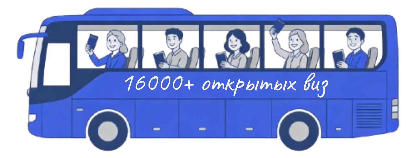 16 000+ открытых виз